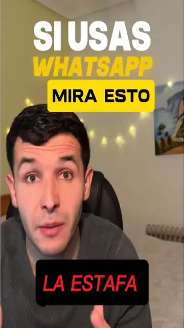Florian con el texto «Si usas WhatsApp, mira esto: la estafa»