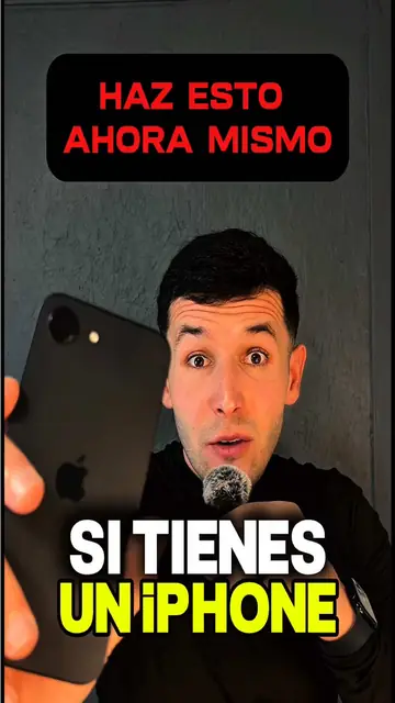 Florian sujetando un iPhone con el texto «Haz esto ahora mismo si tienes un iPhone»